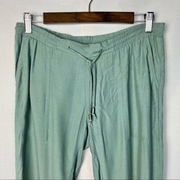 Sundance Sage Green Drawstring Zip Bottom Joggers XS - Picture 3 of 6